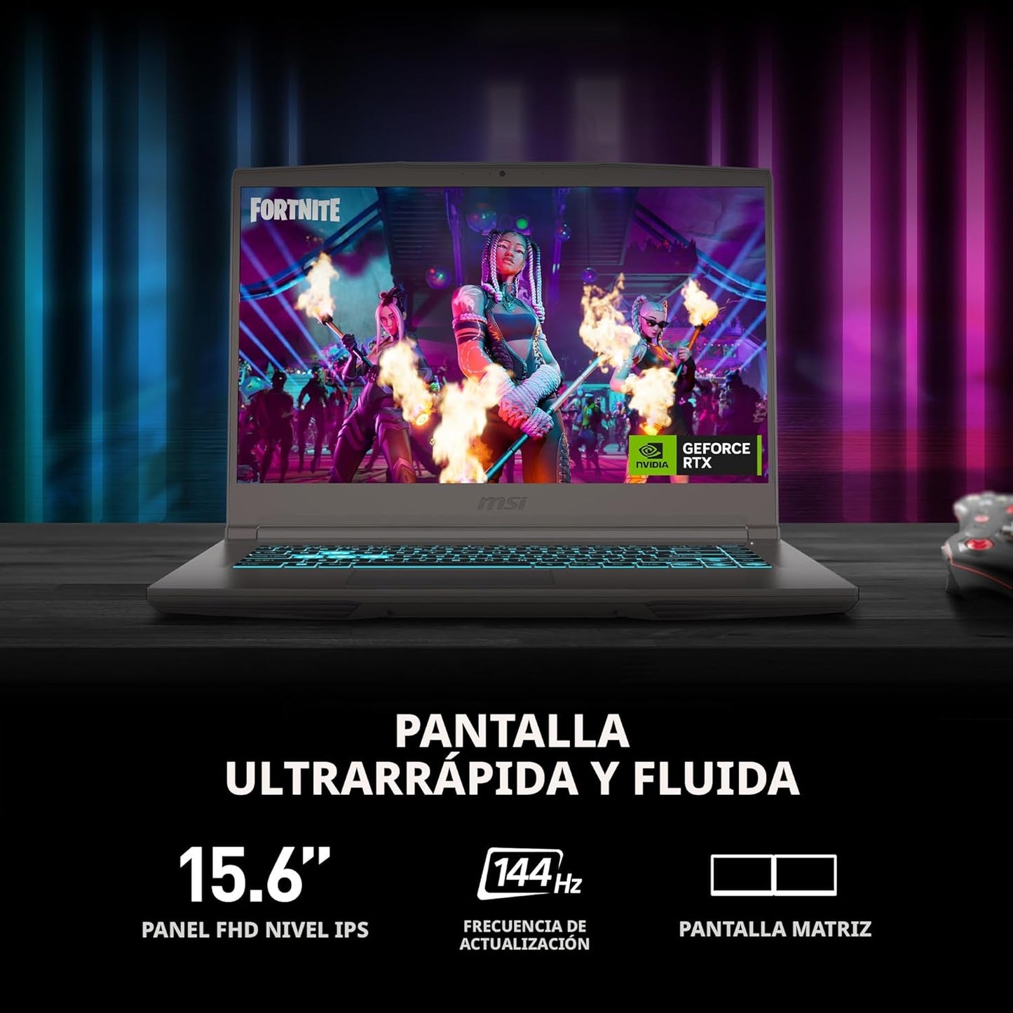 MSI Thin 15, laptop gaming, disponible por pedido especial.